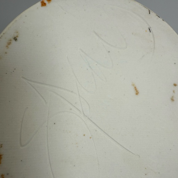 IKEBANA STONEWARE POTTERY VASE WITH PIN FROG Signed - Picture 6 of 10